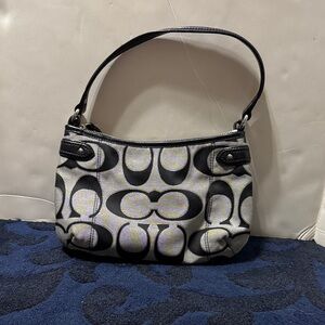 Daisy Outline Black and Grey Shoulder Bag. 

Great for a night out on the town.